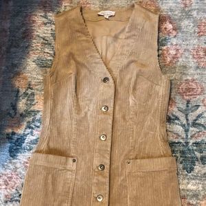 & Other Stories Tan Corduroy Button Dress Size 6